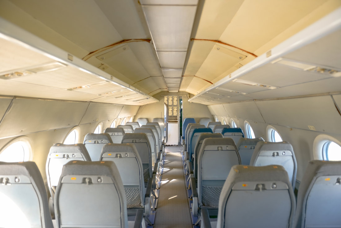 an interior of a plane